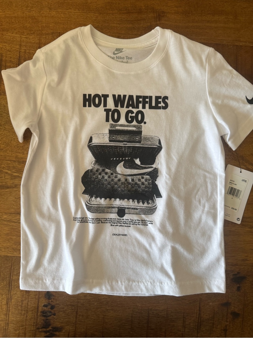 Nike White 'Hot Waffles To Go' Graphic Short-Sleeve Tee